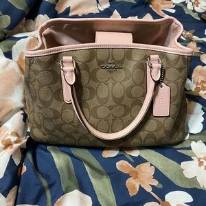 Authentic Coach bag tan and light pink